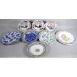 Various 20thC faience and other tin glazed earthenware chargers, to include Volph, a similar pair,