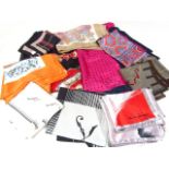 Various silk scarves, to include varying designs, Vecceli Italian silk scarf, Liberty London,