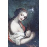 Early 19thC English School. Figure of a lady, Old Master style, oil on canvas, unsigned, 45cm x