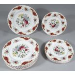 A Royal Albert bone china Chatelaine pattern part service, comprising dinner plates, 27cm wide,
