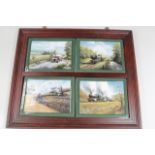 A Davenport Bradford Exchange limited edition Great Western Memories tile set, in outer wooden
