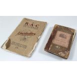 Books and ephemera, comprising an RAC County Road Map and Gazetteer for Lincolnshire, price 1/6,