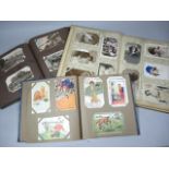 Postcards, various early 20thC and later scenes pictorial cards, children insects, cartoon style,