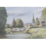 •Ken W Burton (20thC). The White Bridge, Wyndham Park, Grantham, signed and dated verso 1996.