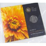 2009 uncirculated Kew Gardens 50p coin, in original packaging and outer packet.