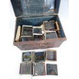 Various late 19thC and other magic lantern slides, to include coloured slides, birds, nature, Mr