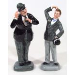 A Royal Doulton figure Stan Laurel and Oliver Hardy, 27cm high, limited edition, 1,075 out of 9,500,
