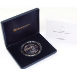 A 2005 Red Arrows commemorative silver proof medallion coin, 5cm dia. in case, outer box and with