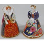 A Royal Worcester Connoisseur Collection candle snuffer, Catherine Parr 10cm high and another