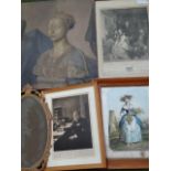 19thC School. Still life, bust of a lady, oil on canvas, 61cm x 51cm, other prints, pictures, Sir