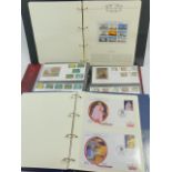 Eight albums containing First Day Covers 1940's to 2000's, and a few Royal sets, circa 400 covers.