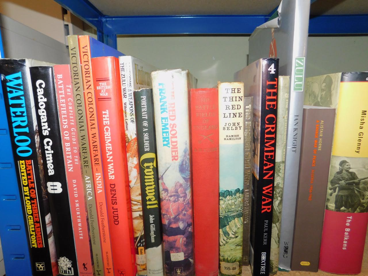 Books relating to Seventeenth Century British and European Wars and Battles, (1/2 shelf).