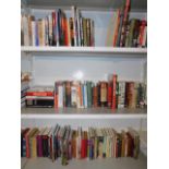 Books relating to WWI military history, biographies and social history, (3 shelves).