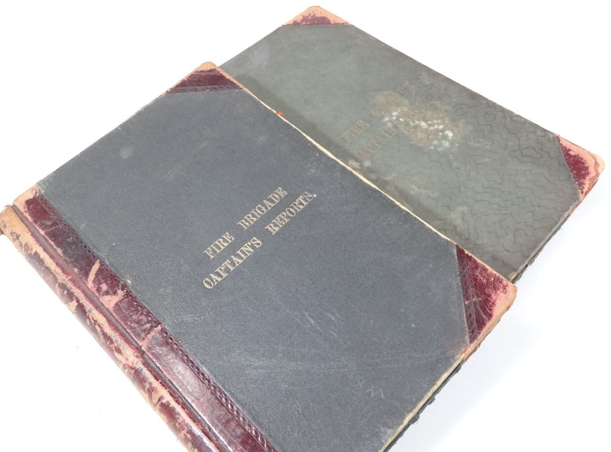 Gainsborough.- FIRE BRIGADE CAPTAIN'S REPORTS 2 ms diaries containing hand-written reports July