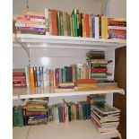 Books relating to history, literature and general reference, (3 shelves).