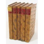 De Ligne (Prince) Memoires et Melanges Historiques… 5 vol., later patterned calf, gilt, loss to