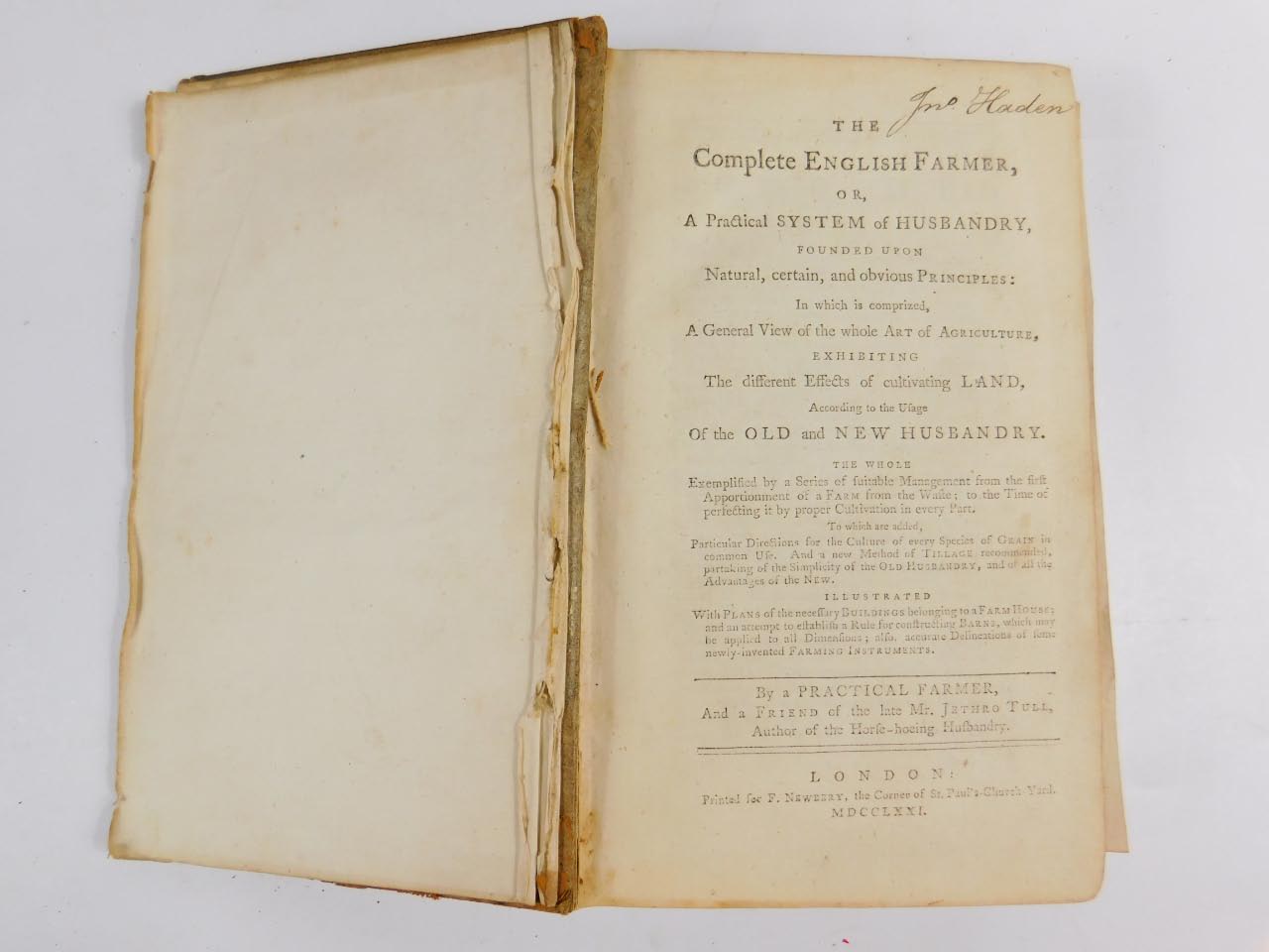 David Henry. The Complete English Farmer, or, A Practical System of Husbandry, first edition,