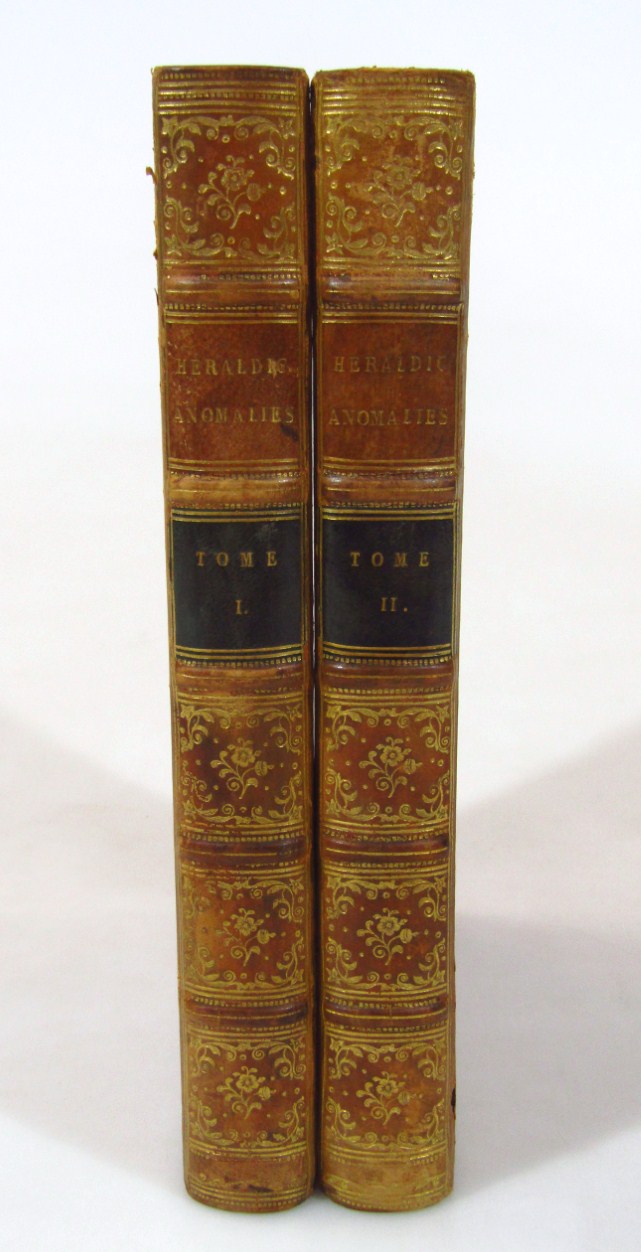 [Anon].- Heraldic Anomolies, 2vol., later half calf over patterned boards, 8vo, 1823.