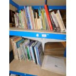 Books relating to locomotives and trains, (2 shelves)..