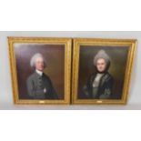 18thC English School. A pair of portraits of the Reverend Hewley Baines (1721-1800), depicted in