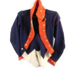 A 19thC York Volunteers blue and red military tunic