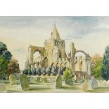 Gladys Rees Teesdale (20thC). Crowland Abbey, watercolour, signed, dated '78, 33.5cm x 48cm.