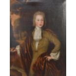 18thC English School. A three quarter length portrait of John Hewley Baines (1693-1760), depicted in