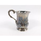A George IV silver christening mug, by Charles Reilly and George Storer, the inverted circular