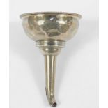 A George III silver wine funnel by Samuel Meriton the Second, with circular top, bead outline and