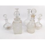 A Victorian and later decanters, (6).