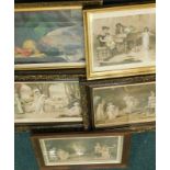 Various Victorian and later coloured prints, to include a Pears print titled Appetising