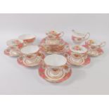 A Royal Albert porcelain part tea service decorated in the Lady Carlyle pattern, comprising bread