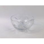 A Waterford cut glass fruit bowl, designed by John Rocha, etched mark, 24.5cm x 15cm.