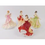 Four Royal Doulton Pretty Ladies figures, Comprising Spring, Summer, Autumn and Winter Ball, with