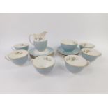 A Royal Doulton porcelain part tea service decorated in the Rose Elegance pattern, comprising