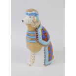 A Royal Crown Derby porcelain National Dogs paperweight modelled as French Poodle, no stopper.