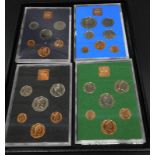 Four coin sets, for the years 1976, 1978, 1972 and 1975