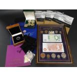 A quantity of commemorative coins, to include part set from the Britannia Magna set, relating to