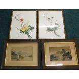 Two pairs of oriental pictures