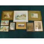 19thC and later watercolour pictures, etc.