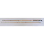 A James B Walker of Newcastle two part split cane fly fishing rod