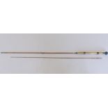 A Viscount two part split cane fly fishing rod