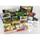 A quantity of modern diecast vehicles, to include Burago, Matchbox Models of Yesteryear etc.