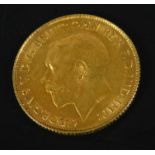 WITHDRAWN PRE SALE BY VENDOR. A George V half gold sovereign, dated 1925.