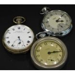 Three pocket watches, to include a silver Kendal & Dent watch, marked makers to the Admiralty,