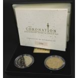 WITHDRAWN PRE SALE BY VENDOR. A 50th Anniversary of the Coronation ingot and crown set