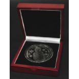 A 2012 St Nicholas Christmas 1oz of sterling silver double crown, in fitted case, with certificate