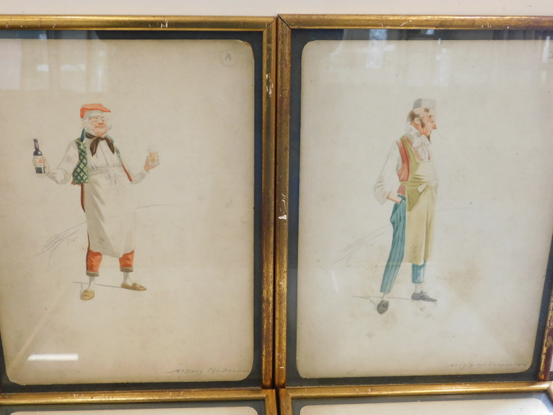 19thC School. Mr Grits the Grocer, Mr Bung the Brewer, Mr Green the Florist, Mr Chip the - Image 2 of 4