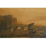 Peter De Wint (1784-1849). Newark bridge and castle, watercolour, purchased Sotheby's July 1993,
