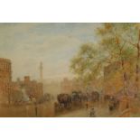 Herbert Menzies Marshall (1841-1913). London street scene, watercolour, signed, 25.5cm x 35.5cm